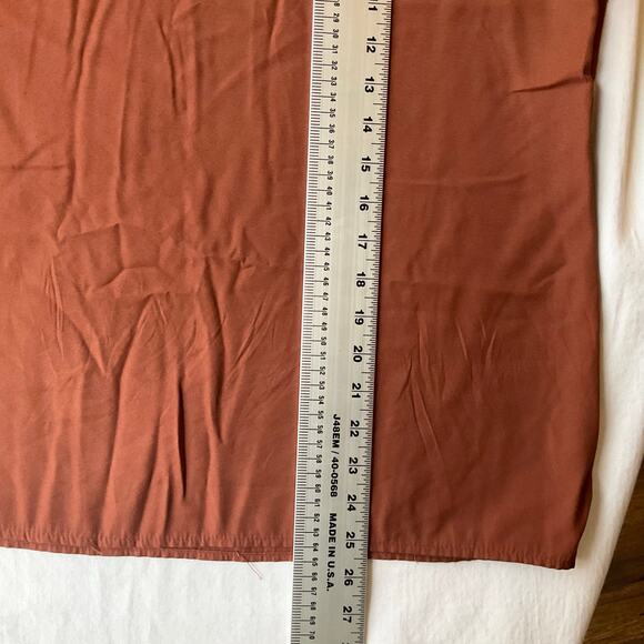 Orare Women Sleeveless Crewneck Blouse size XL, Cinnamon Orange, Made In U.S.A - Picture 2 of 5